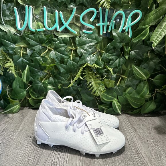 Adidas Predator Accuracy.3 FG Soccer Cleats Shoes White FZ6108 Youth Size 2.5 - Picture 1 of 9